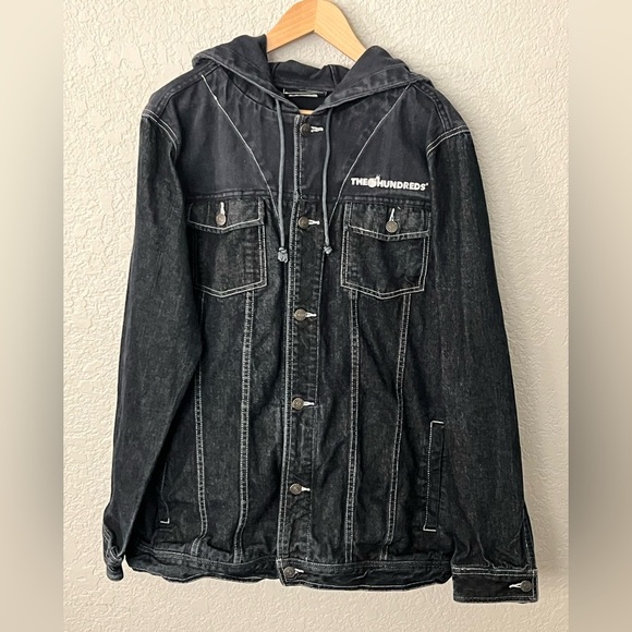 The Hundreds Jean Jacket with hood, Men’s Large - Picture 1 of 4